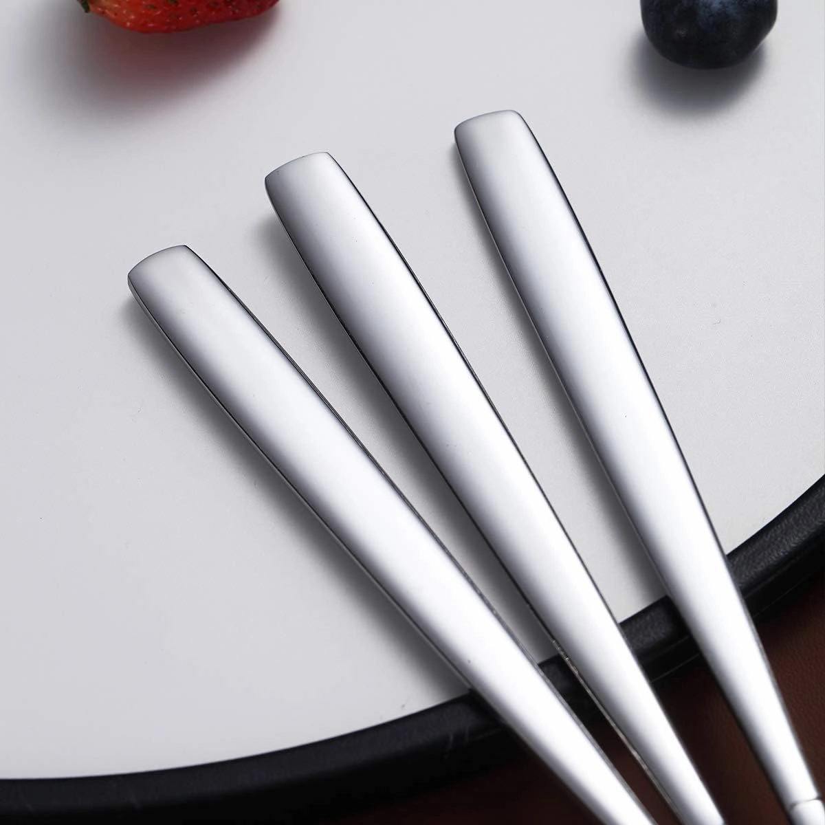 Berglander Dinner Forks of 24, Stainless Steel Modern Fork Set, Forks And Spoons Silverware, Spoons And Forks Set