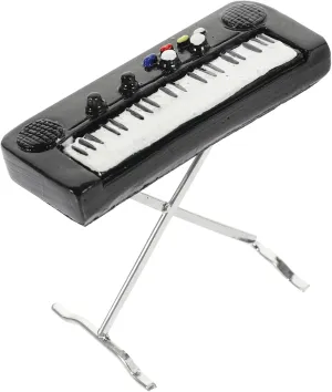 BESPORTBLE Miniature Electronic Organ Model Dollhouse Musical Instrument Decor for Home Cafe and Hotel Realistic Design for Miniature Scenes