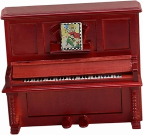 BESPORTBLE Miniature Piano for Dollhouse Retro Wooden Model for Photography Home Decor Fairy Gardens and Miniature Scenes for Collectors