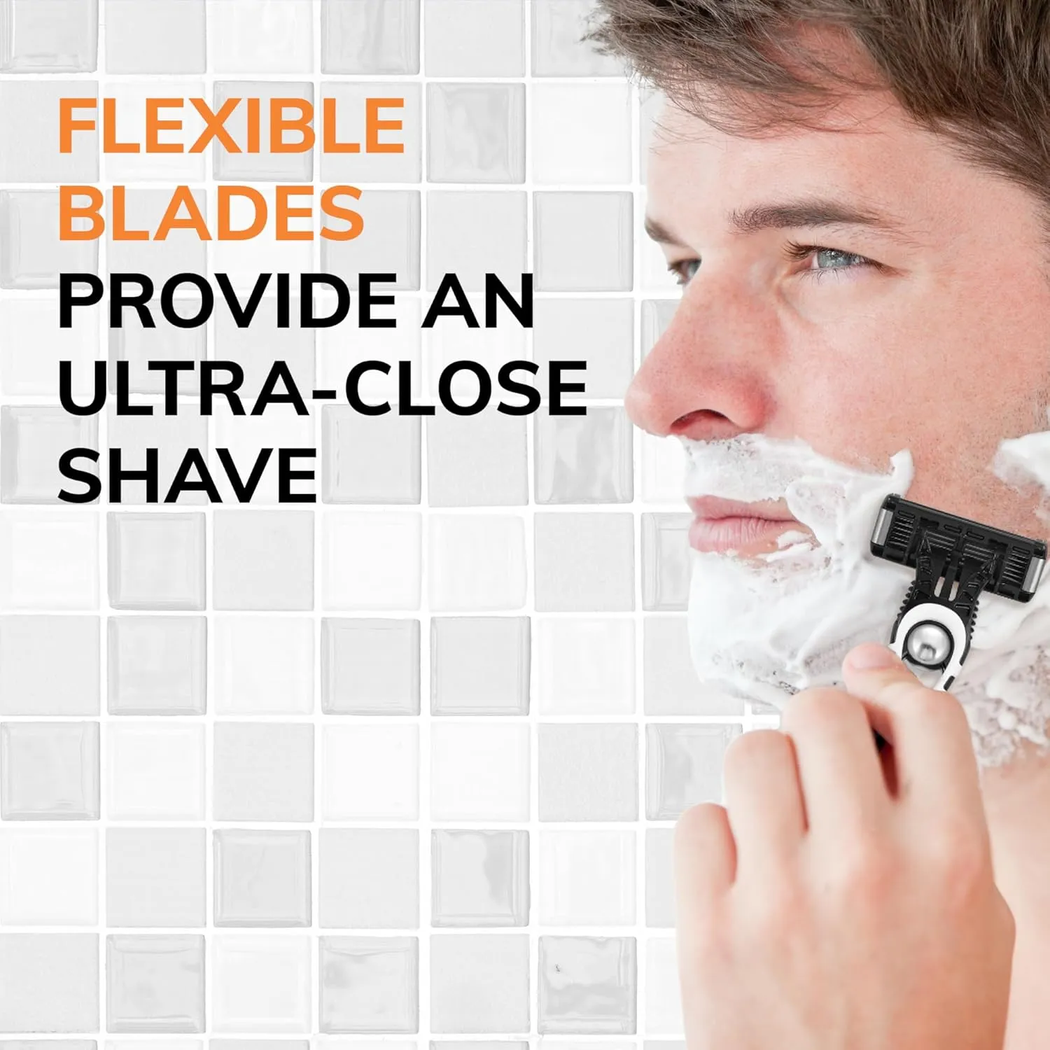 BIC Flex 5 Disposable Razors for Men, Sensitive Skin Razor For a Smooth, Comfortable and Close Shave, 4 Piece Razor Set