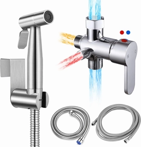 Bidet Sprayer Set with Mixing Valve, Warm & Cold Water