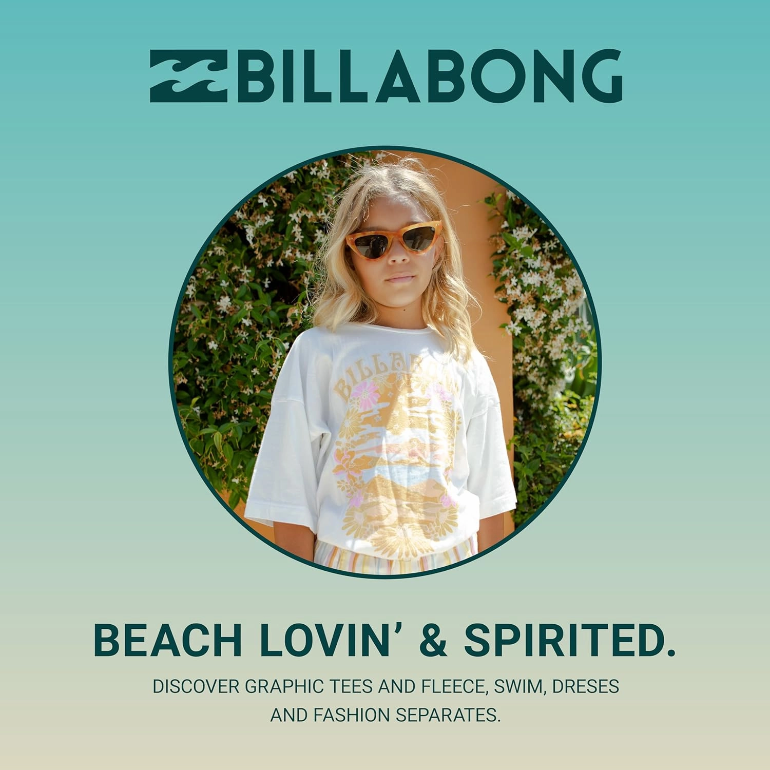 Billabong Girls' Two-Piece Bikini Swimsuit Set, UPF 50  Sun Protection, Quick-Dry Bathing Suit
