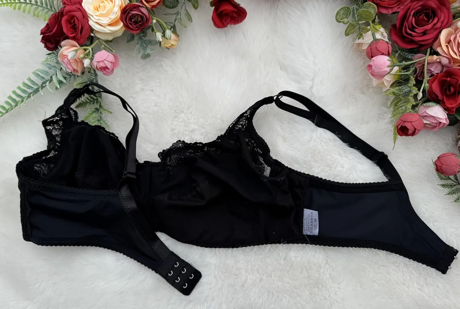BIMEI Women's Lace Pocket Bra Mastectomy Bra for Silicone Breast Forms Built-in Pockets Crossdressin3307
