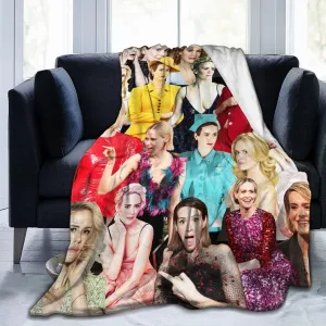 Blanket Sarah Paulson Soft and Comfortable Wool Fleece Throw Blankets for Sofa Office car Camping Yoga Travel Home Decoration Cozy Plush Beach Blanket Gift 50"x40"