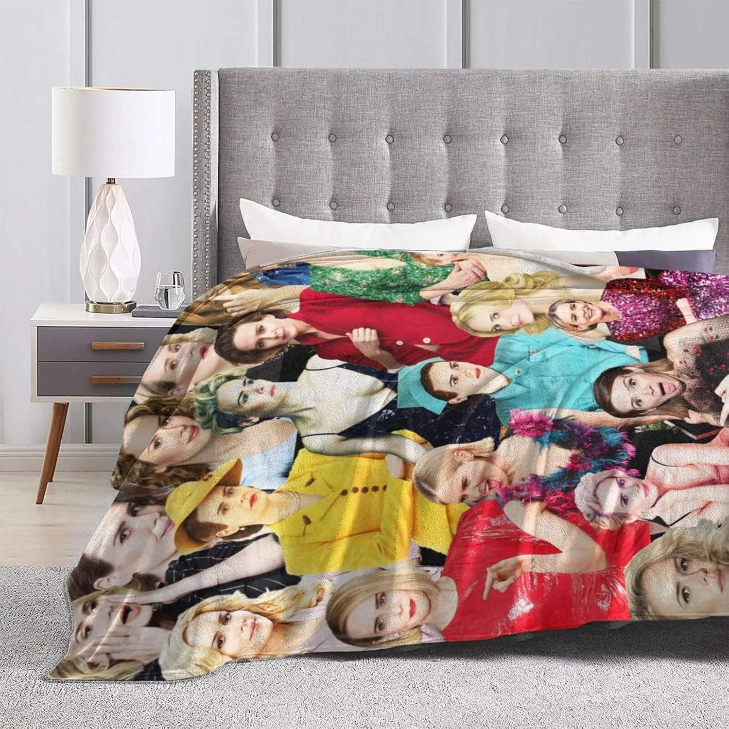 Blanket Sarah Paulson Soft and Comfortable Wool Fleece Throw Blankets for Sofa Office car Camping Yoga Travel Home Decoration Cozy Plush Beach Blanket Gift 50"x40"