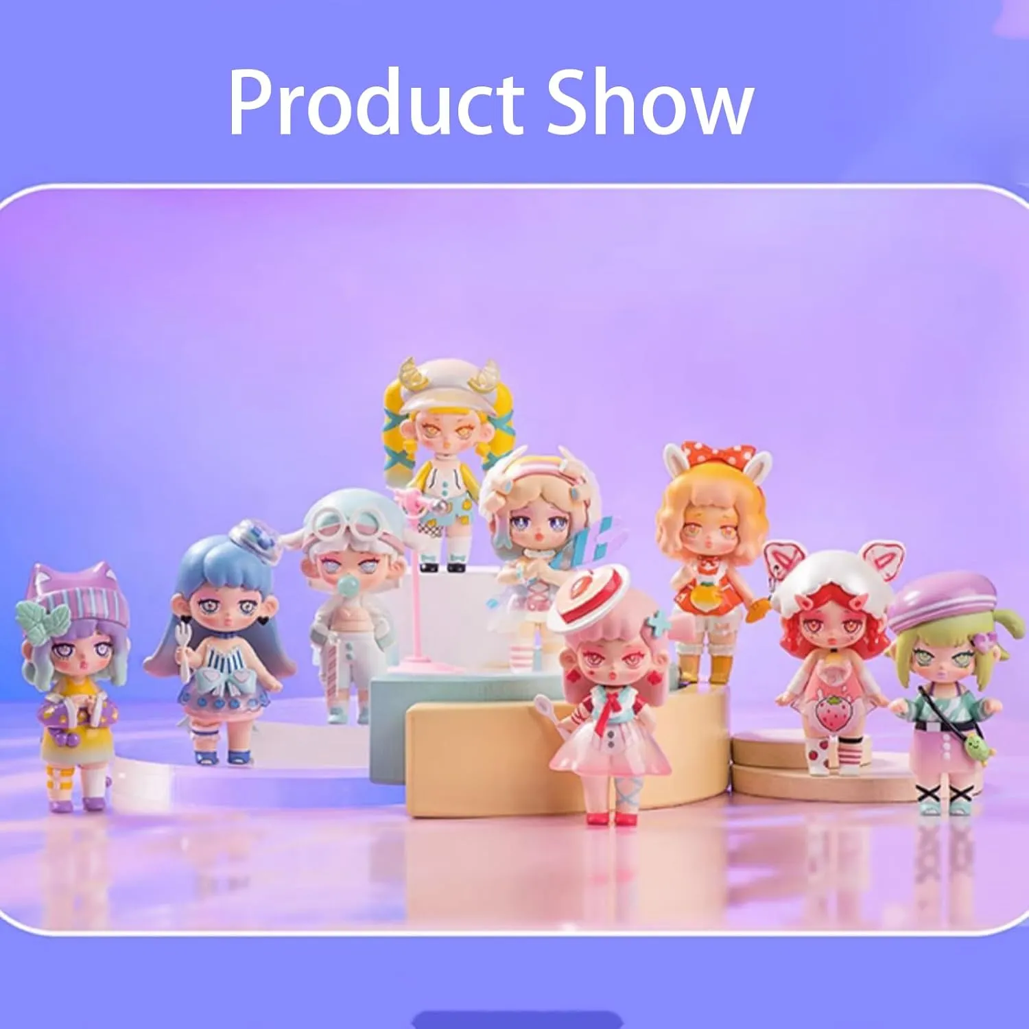 Blind Box Figures Toys,4.7" Cute Mini Dolls Kawaii SIMONTOYS Series-Kunana Super Girl PVC Blind Box Doll Collectable Action Figure Posable Dress Up Doll for Girls Birthday Party Gift Toys