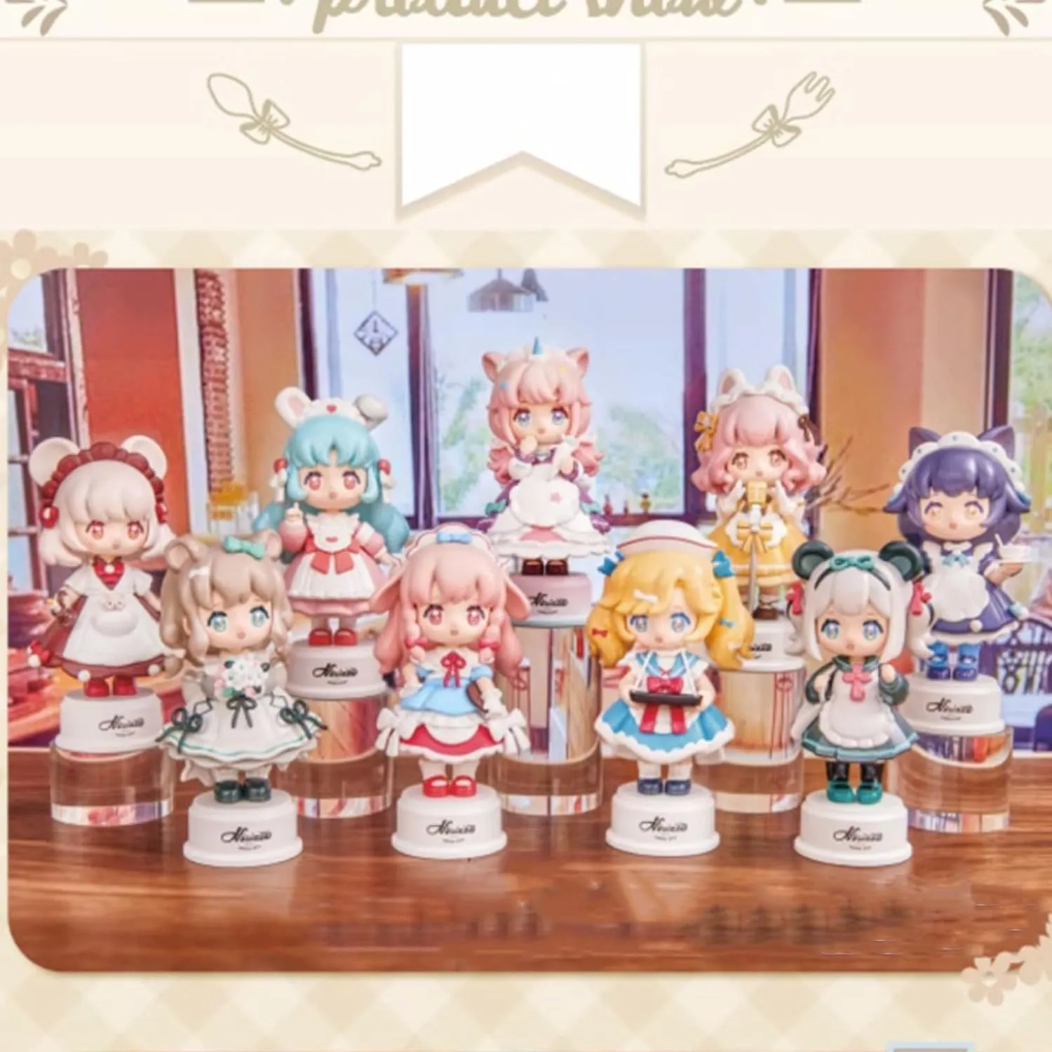 Blind Box Figures Toys,4.7" Cute Mini Dolls Kawaii SIMONTOYS Series-NINIZEE Snack Party PVC Blind Box Doll Collectable Action Figure Posable Dress Up Doll for Girls Birthday Party Gift Toys