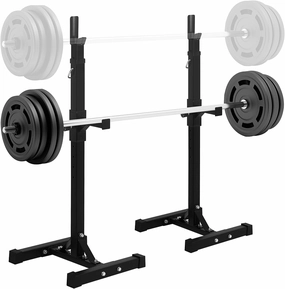 BLKMTY Barbell Racks Adjustable Squat Rack Stand 550 Lbs Max Load, Multi-Function Weight Lifting for Home Gym Bench Press Professional Fitness Equipment Portable Barbell Stand Set of 2, Black