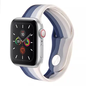 Blue Painted Stripes Sport Band for Apple Watch