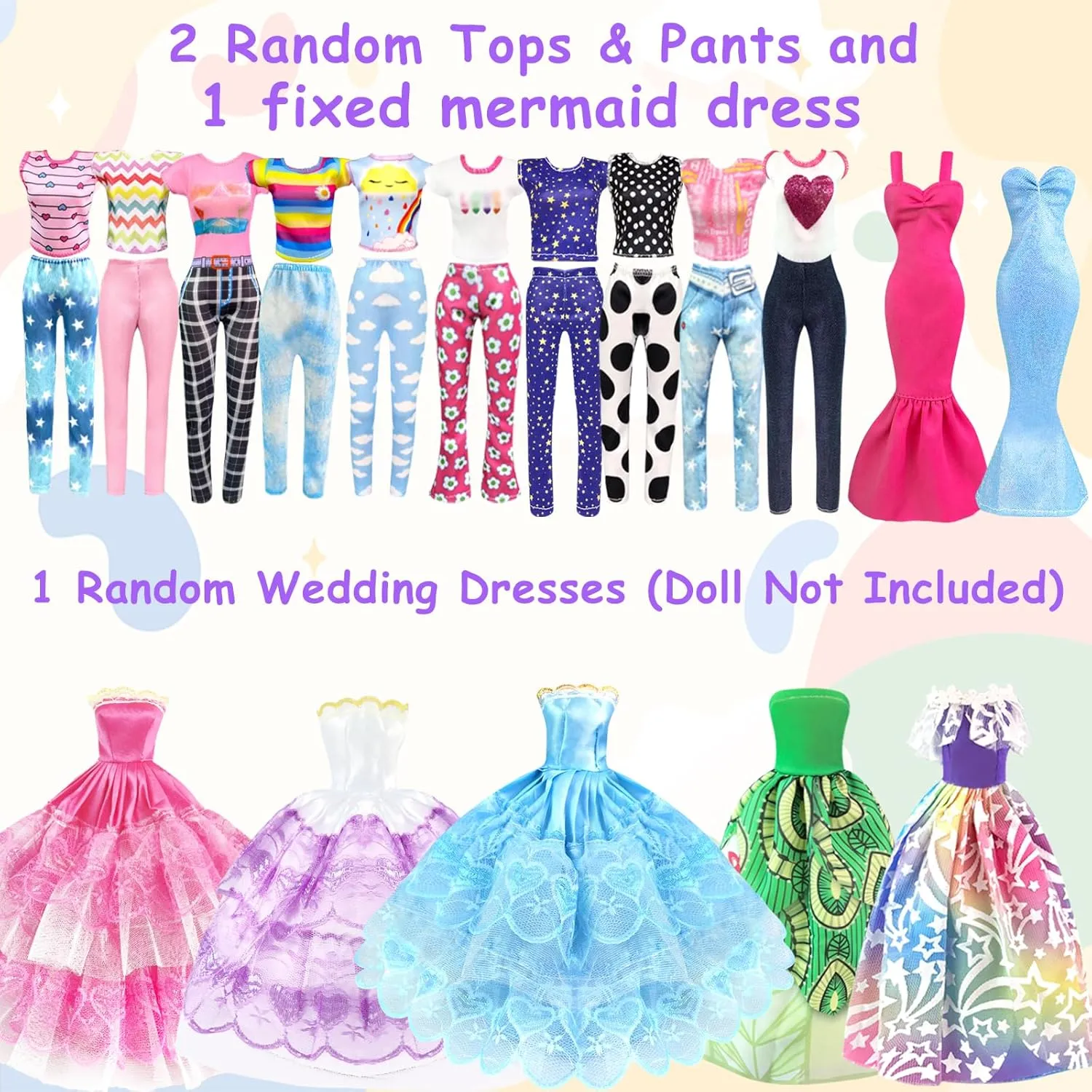 BNUZEIYI 75PCS Doll Clothes and Accessories with Closet for 11.5 Inch Doll - Fashion Design Set Including Wedding Dress Fashion Dresses Outfits Tops and Pants Hangers Bags for Girls