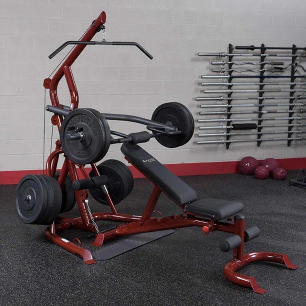 Body-Solid Corner Leverage Gym with and Without Weight Bench - Multi-Function Workout Station for Squats, Pull-Ups, Deadlifts & More…