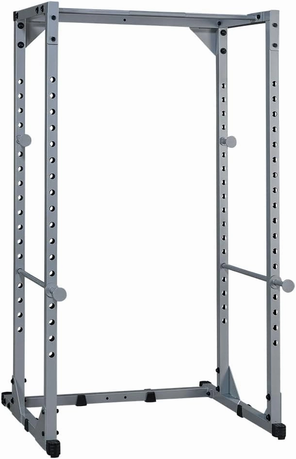 Body-Solid Powerline (PPR200X) Adjustable Power Rack - 18-Level Strength Training Heavy-Duty Steel Frame with Safety Rods and Chin-Up Bar for Home Gym