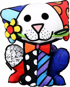 Britto Dog 11" Plush - Colorful and Huggable Decor for Home, Bed, Office - Cute and Ultra Soft Stuffed Large Cushion - Ideal Gift for Any Occasion - Coco Dog