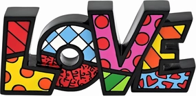Britto Resin Word Figurine, Colorful Pop Art Letters, Collectible Artistic Tabletop Decor & Home Accent - Designed by Iconic Artist Romero Love (Multicolor), 6.75 Inches