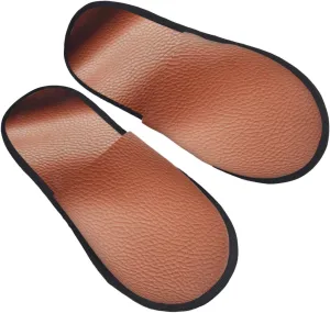 Brown Cowhide Art Furry Slippers For Home, Hotel & Office - Plush & Eva, Cozy Indoor Cotton M Sizes