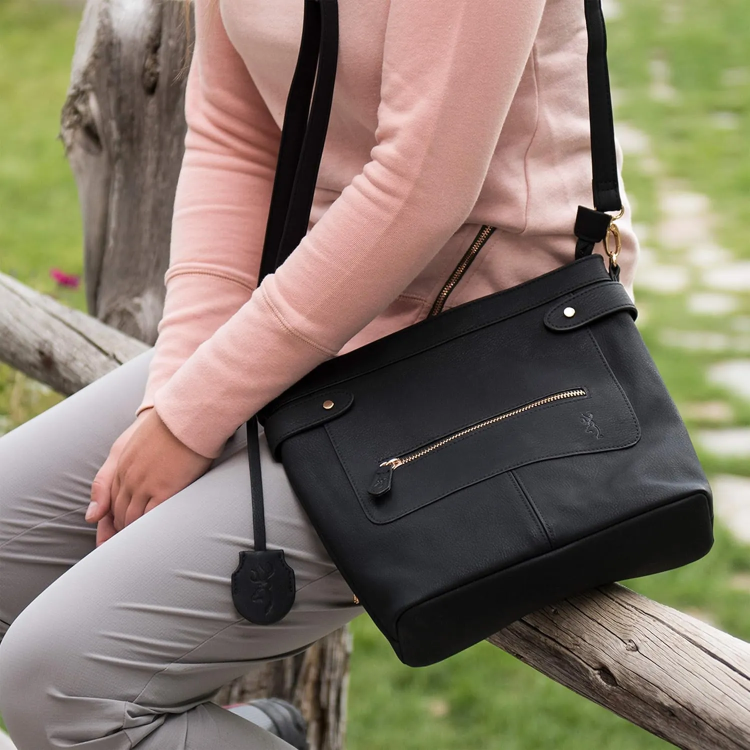 Browning Women's Concealed Carry Purse, Premium Holstered Handbag With Safety Locking Option