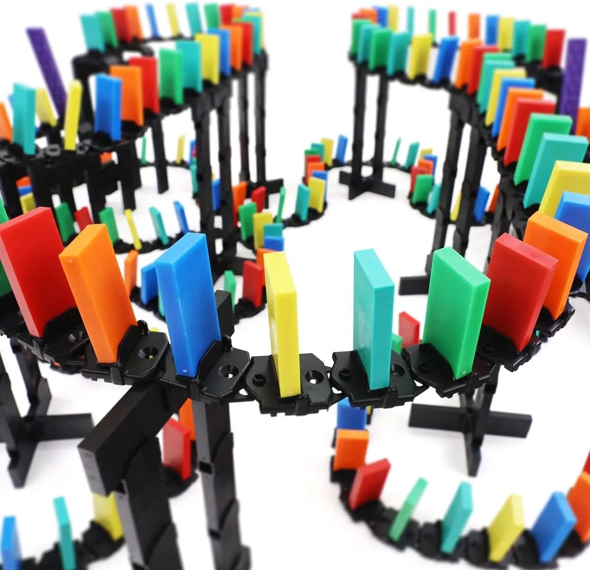 Bulk Dominoes Flexible Rapid Track Pro Domino Kit | Dominoes Set, STEM STEAM Small Toys, Family Games for Kids, Kids Toys and Games, Building, Toppling, Chain Reaction Sets