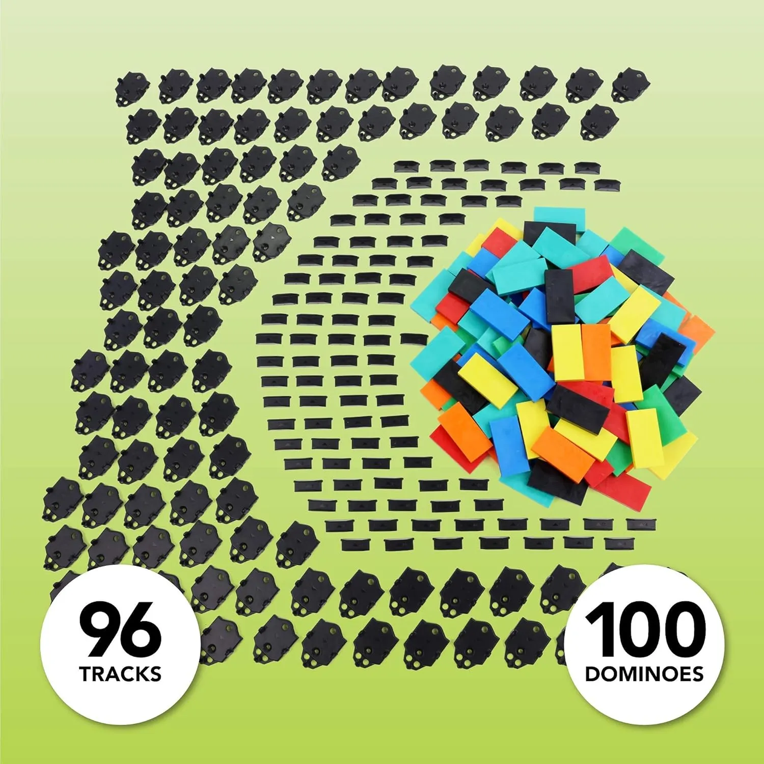 Bulk Dominoes Flexible Rapid Track Pro Domino Kit | Dominoes Set, STEM STEAM Small Toys, Family Games for Kids, Kids Toys and Games, Building, Toppling, Chain Reaction Sets
