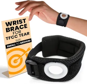 BULLSEYE Wrist Band with Silicone Ring for Pinky and Ulnar Sided Wrist Pain, and DRUJ Instability - Repetitive Use Injury & Stabilizer for TFCC Tear Recovery - Size S/M (14-18 cm)