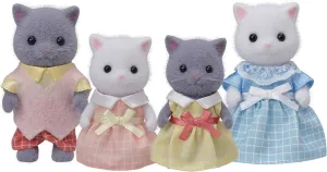 Calico Critters Persian Cat Family - Set of 4 Collectible Doll Figures for Children Ages 3 