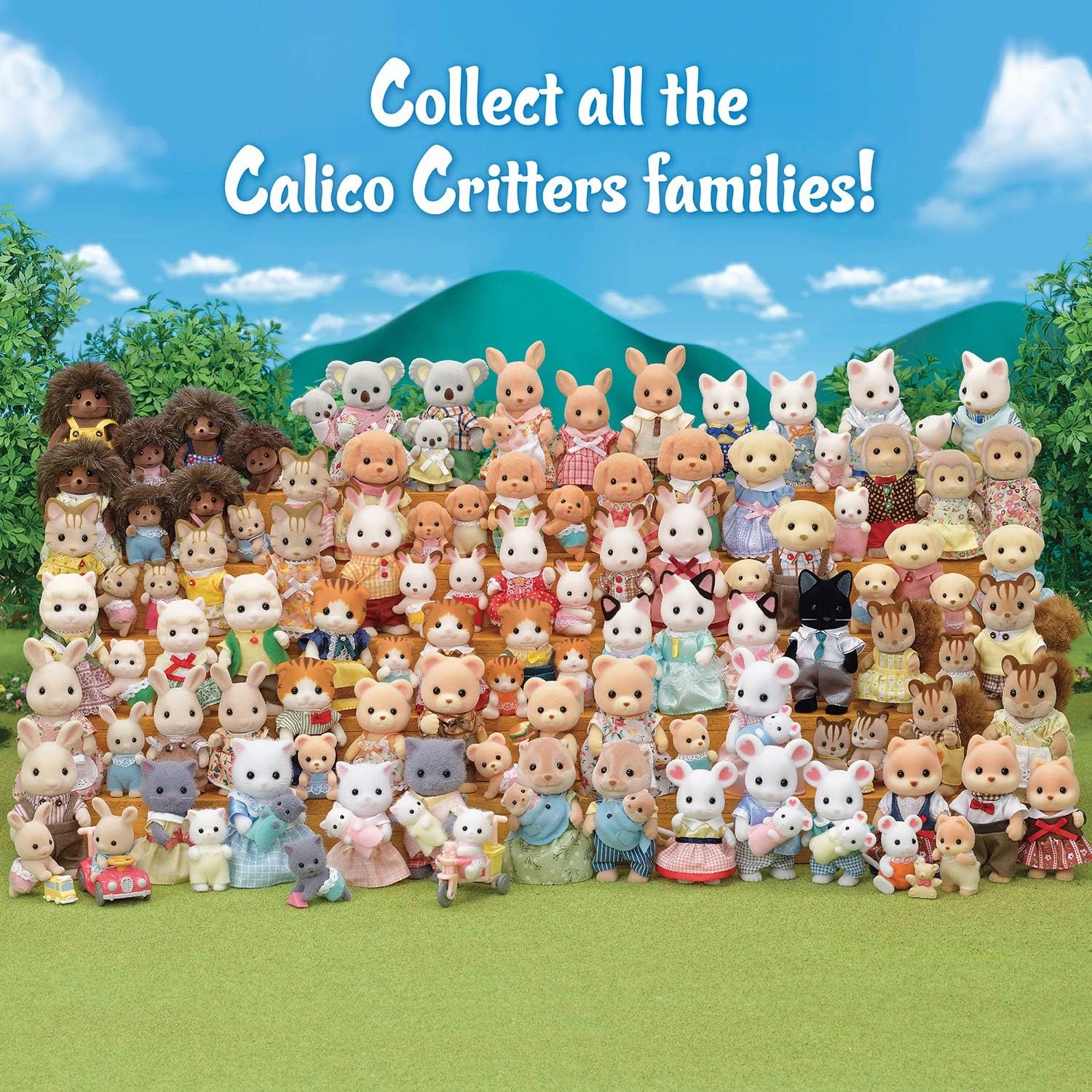 Calico Critters Persian Cat Family - Set of 4 Collectible Doll Figures for Children Ages 3 