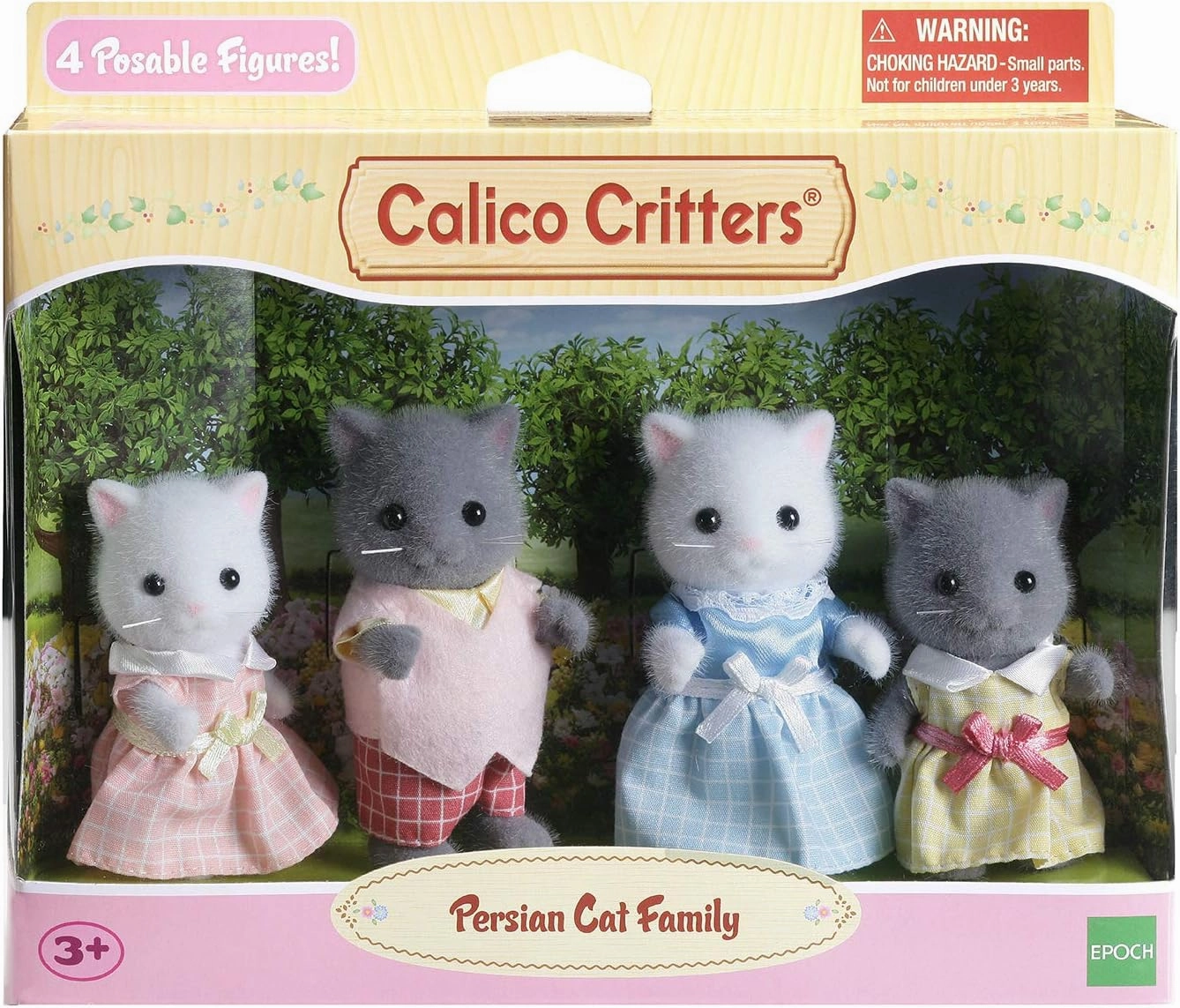 Calico Critters Persian Cat Family - Set of 4 Collectible Doll Figures for Children Ages 3 