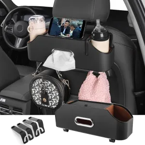 Car Back Seat Storage Organizer with Cell Phone Stand