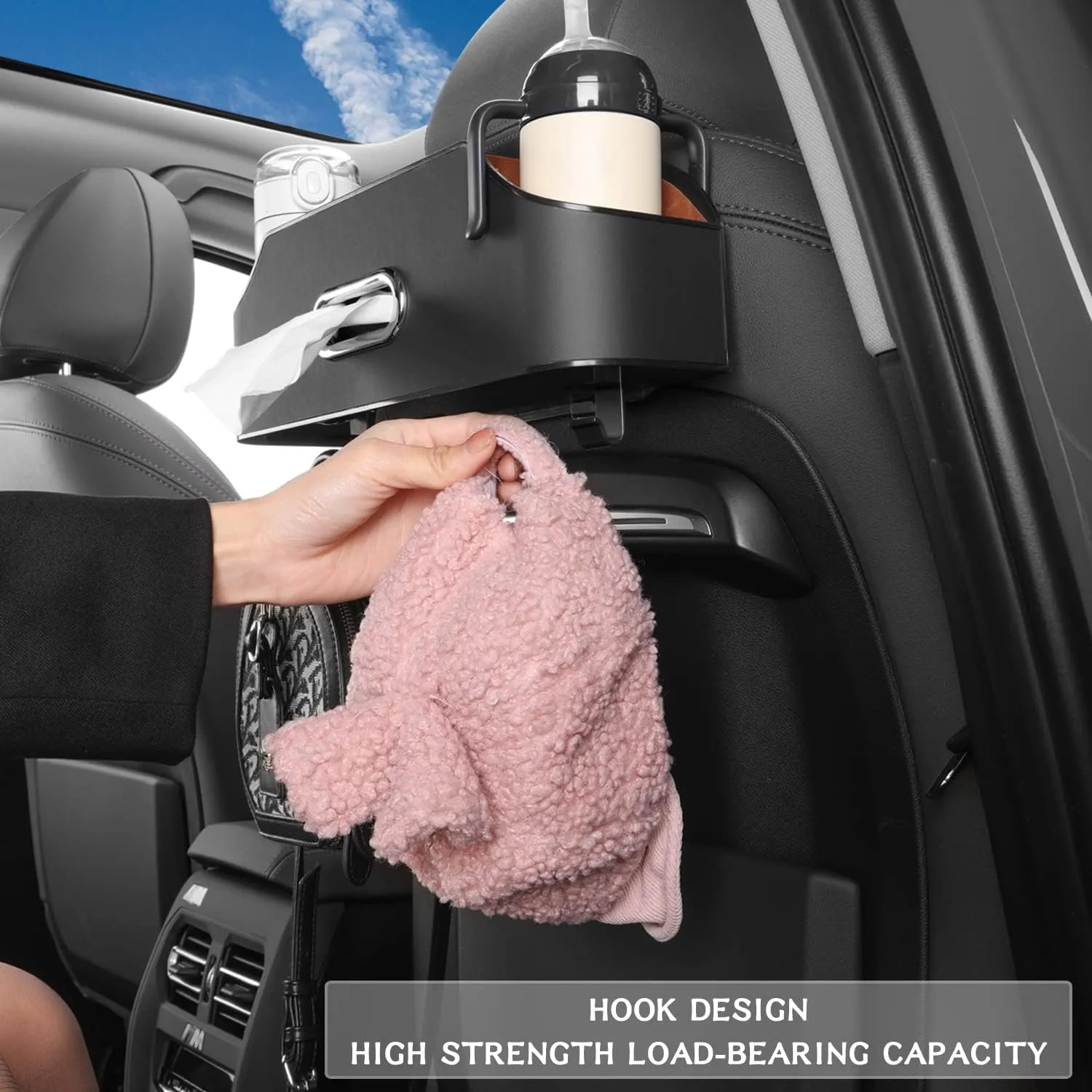Car Back Seat Storage Organizer with Cell Phone Stand