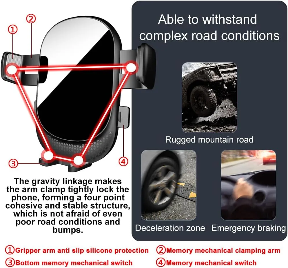 Car Phone Holder for Toyota FJ Cruiser Auto Accessories[Special Vehicle Installation，only for 2007-2014 FJ Cruiser][Auto Lock Hands Free Cell Phone Mount Car fits for iPhone & All Smartphones]