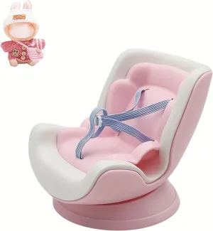 Car Seat for Labubu 17cm Doll, Car Seat Vent Clip for Dolls, Cute and Functional for Labubu Desktop Display Car Decoration for Labubu Fans Collectors (Aa)