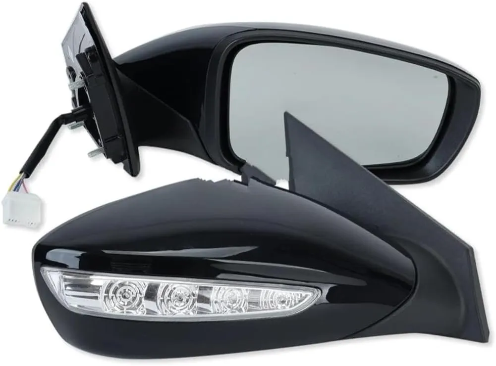 Car Wing Mirror Unit Car Door Wing Side Rearview Mirror For Hyundai For Sonata 2011 2012 2013 2014 Rear View Mirrors Turn Signal Lights 5PIN Assembly Full Door Wing Mirror(1 pair 5pins White)