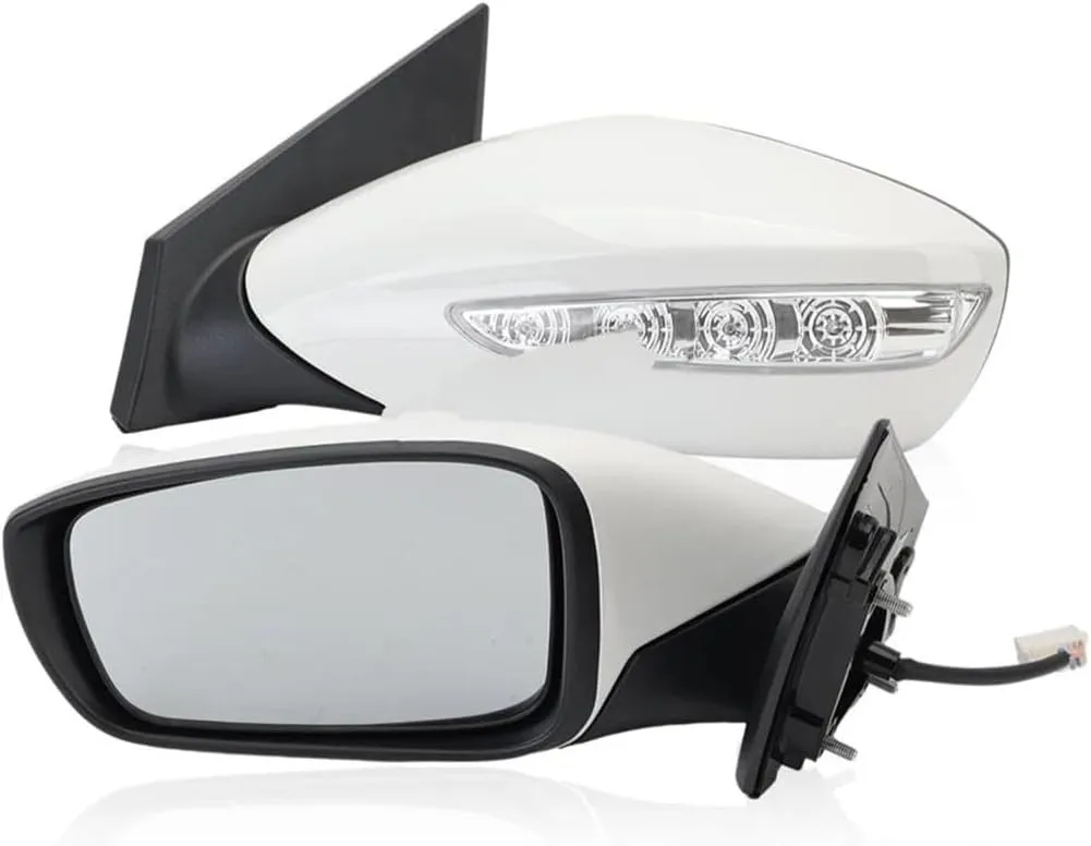 Car Wing Mirror Unit Car Door Wing Side Rearview Mirror For Hyundai For Sonata 2011 2012 2013 2014 Rear View Mirrors Turn Signal Lights 5PIN Assembly Full Door Wing Mirror(1 pair 5pins White)