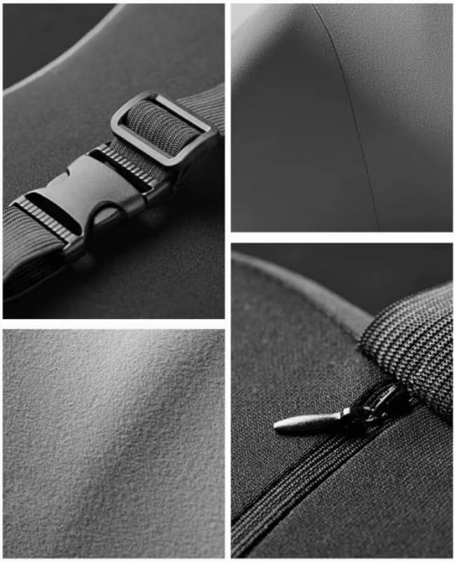 Car Neck Pillow Lumbar Support for MAZDA BIANTE Firm Comfortable Adjustable Removable Breathable Soft Memory Foam Relieve Body Pain,Brown-C
