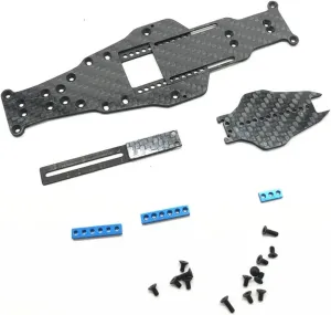 Carbon Fiber Adjustable Wheelbase Chassis, for Mini-Q Mini-Z RC Rear-Wheel Drift Car Upgrade Parts