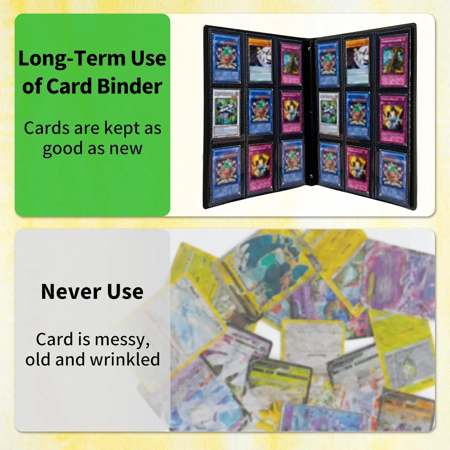 Card Binder 9 Pocket Trading Card Album Folder 720 Side Loading Pocket Binder Baseball Card Binder with Colorful Horse Pattern Design Card Binder for Game Cards & Sports Cards