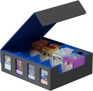 Card Storage Box for 3200  Trading Card Storage Box w/ 4 Rows, 24 Colorful Dividers & 8 Viewing Windows, Commander Deck Box Compatible with Magic: The Gathering, MTG and Other TCGs