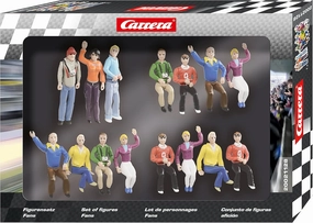 Carrera Race Spectators - Set of 15 Detailed Fans - 1:32 Scale Figures - Realistic Scenery Accessory for Slot Car Track Sets