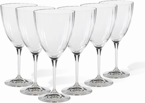 Casafina Glassware 14 oz. Set of 6 Water Glasses - Sensa Collection, Clear | Microwave & Dishwasher Safe Dinnerware | Food Safe Glazing | Restaurant Quality Drinkware