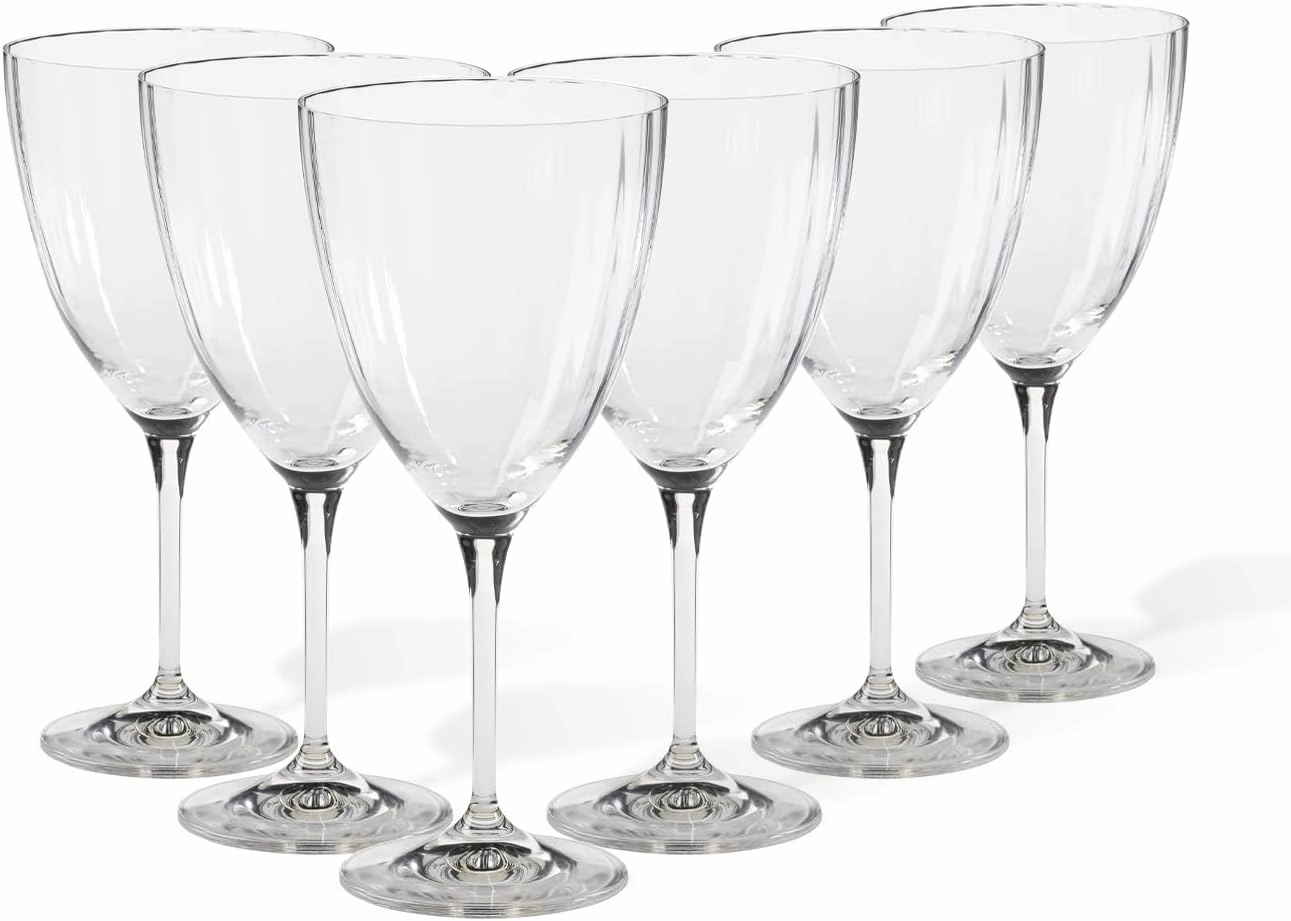 Casafina Glassware 14 oz. Set of 6 Water Glasses - Sensa Collection, Clear | Microwave & Dishwasher Safe Dinnerware | Food Safe Glazing | Restaurant Quality Drinkware