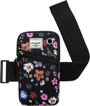 Cell Phone Arm Bands Bag for Women Sports Running Pouch Hold Smartphone 6.28 Inches Full-Screen, Colorful Flower