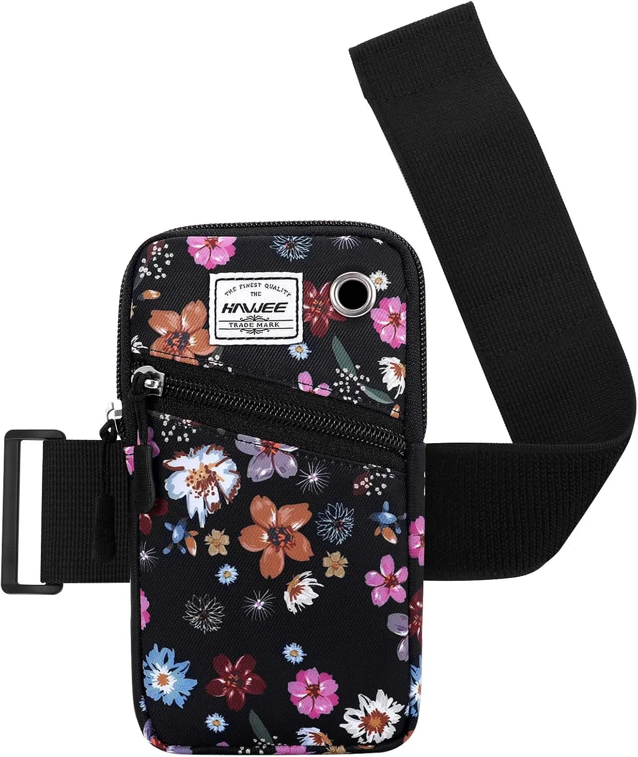 Cell Phone Arm Bands Bag for Women Sports Running Pouch Hold Smartphone 6.28 Inches Full-Screen, Colorful Flower