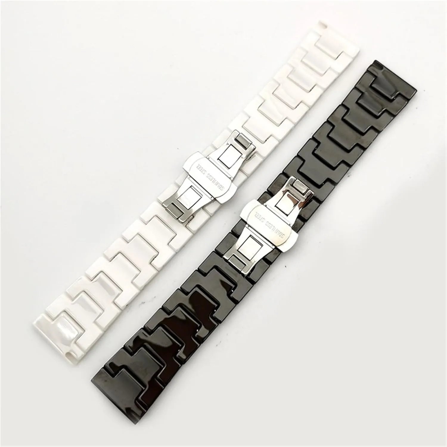 Ceramic Watch Strap 18mm 20mm 22mm Bracelet Quick Release Stainless Steel Watch Bands Universal Adjustable
