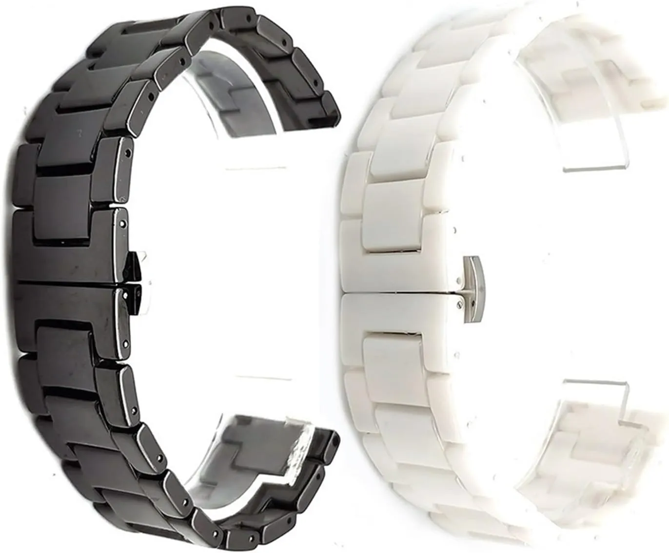 Ceramic Watch Strap 18mm 20mm 22mm Bracelet Quick Release Stainless Steel Watch Bands Universal Adjustable