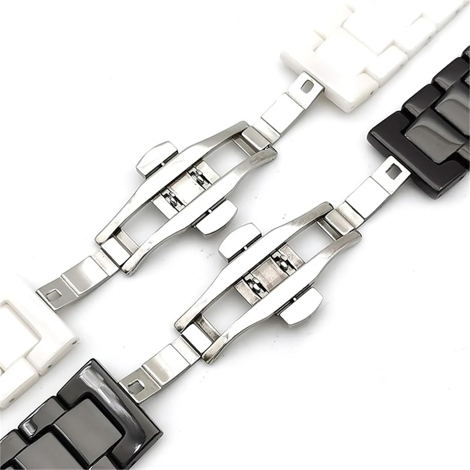 Ceramic Watch Strap 18mm 20mm 22mm Bracelet Quick Release Stainless Steel Watch Bands Universal Adjustable