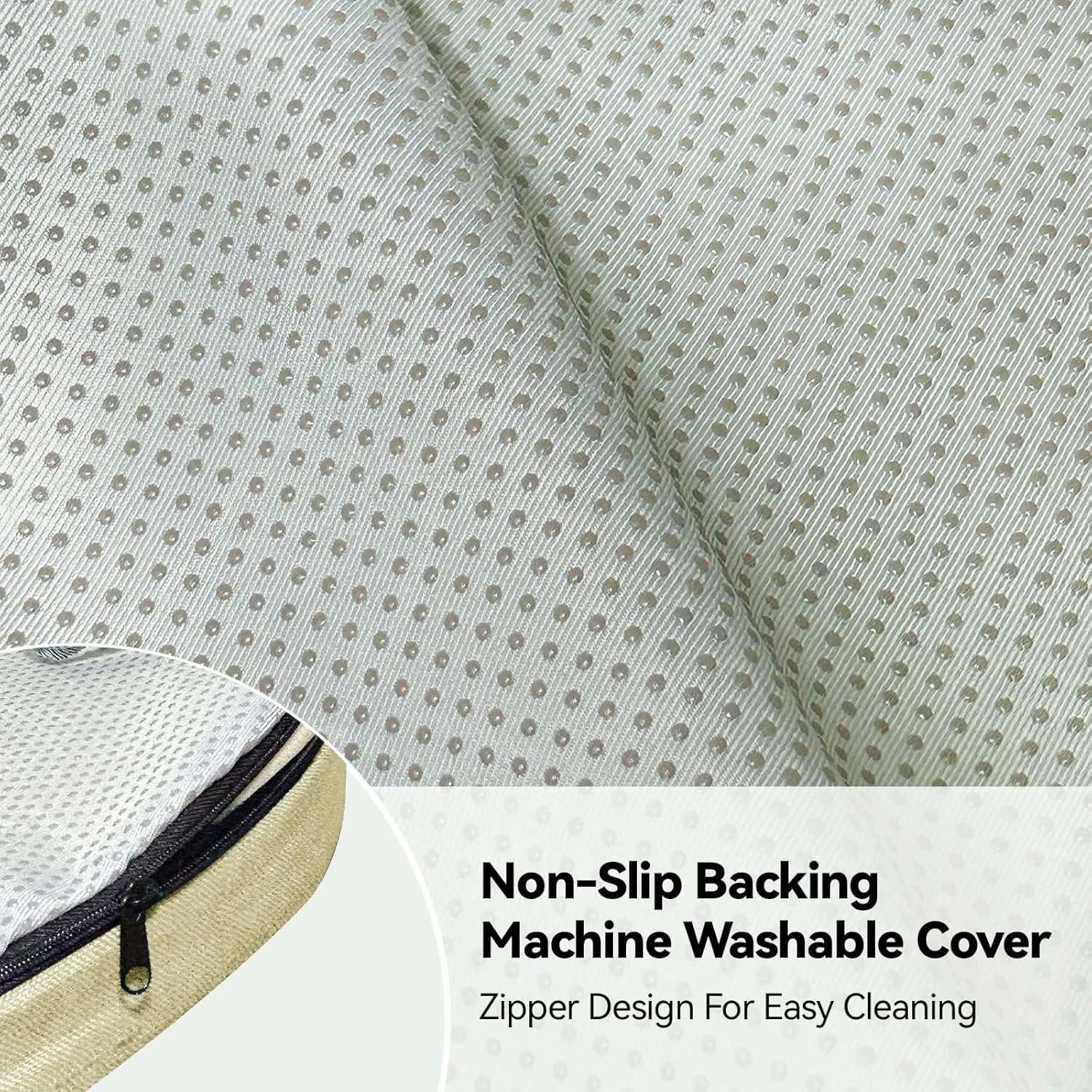 Chair Cushion with Ties for Dining Chairs Memory Foam Thick Kitchen Chair Pad 17" x 16.5" x 2"Set of 4,with Machine Washable Cover Seat with Zipper Indoor Chair for Room,Office etc-Beige
