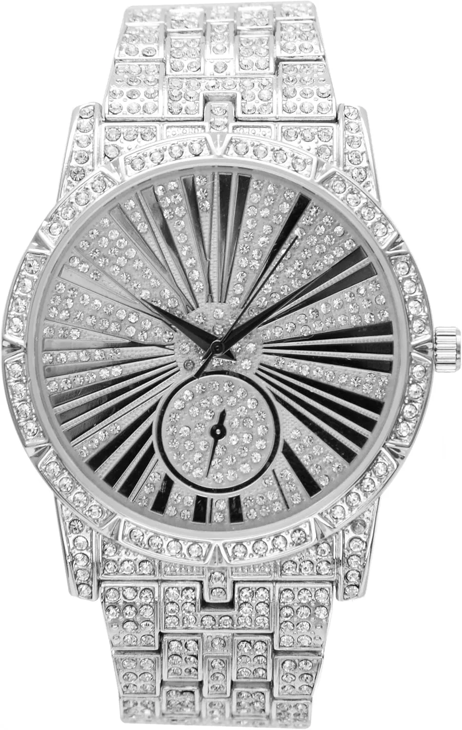 Charles Raymond Bling-ed Out 3 or 2 Row Tennis Men's or Miami Cuban Bracelet - Your Choice!! with Hip Hop Roman Numeral Dial Watch and Bling Ring - L0503
