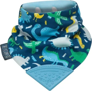 Cheeky Chompers Neckerchew Teething Bib, 2-in-1 Bandana Style Bib w/Food Grade Silicone Teether