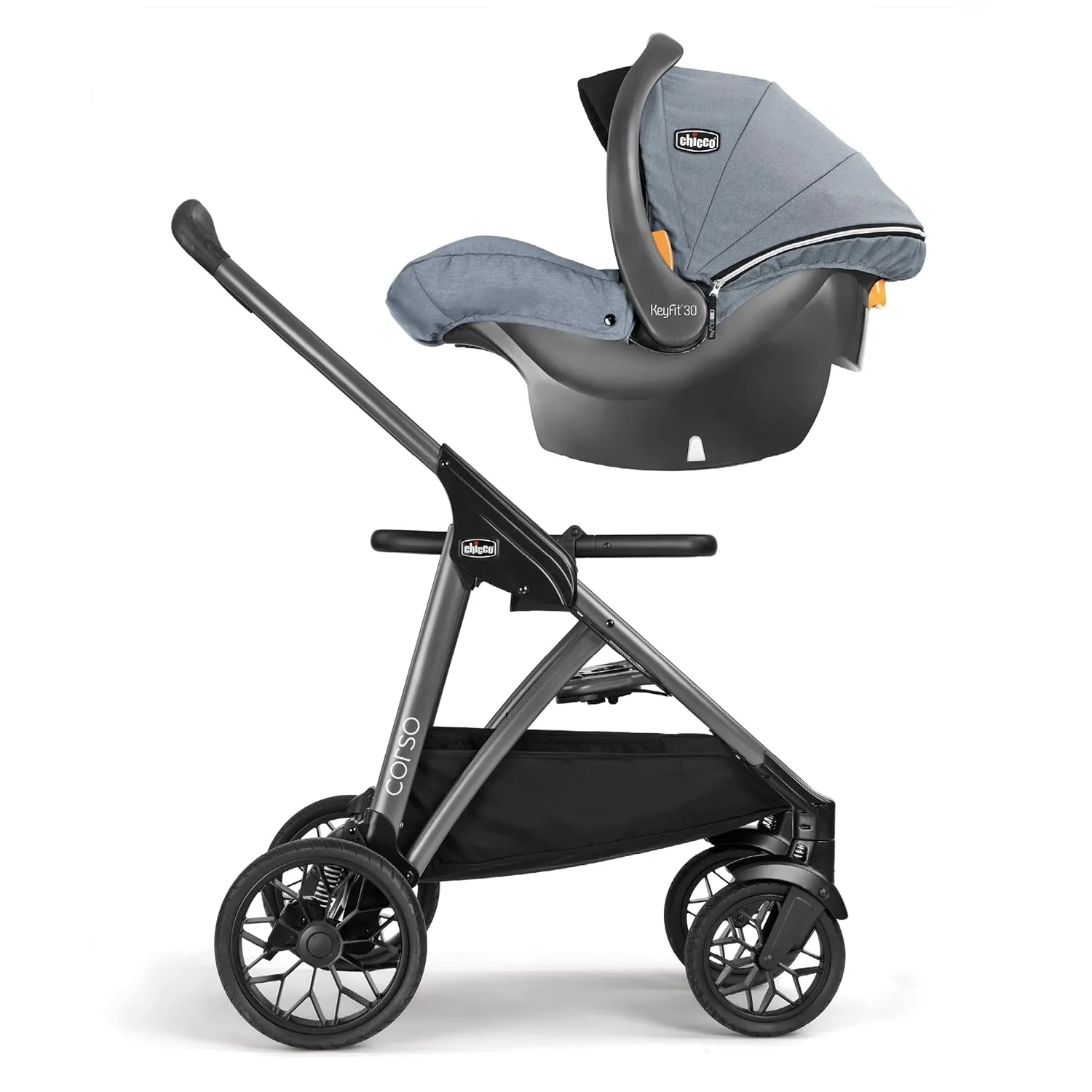 Chicco Corso Modular Quick-Fold Stroller - Staccato | Black