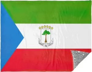 CHIFIGNO Equatorial Guinea Flag National Blanket Outdoor, 70x55in, Warm Blanket for Winter, Insulation Blanket