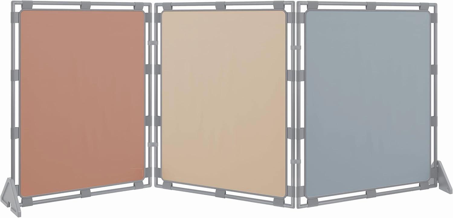 Children's Factory Big Screen PlayPanel - Set of 3, Kids Room Divider, Classroom Privacy Screen, Cantilever Feet Included, Elements